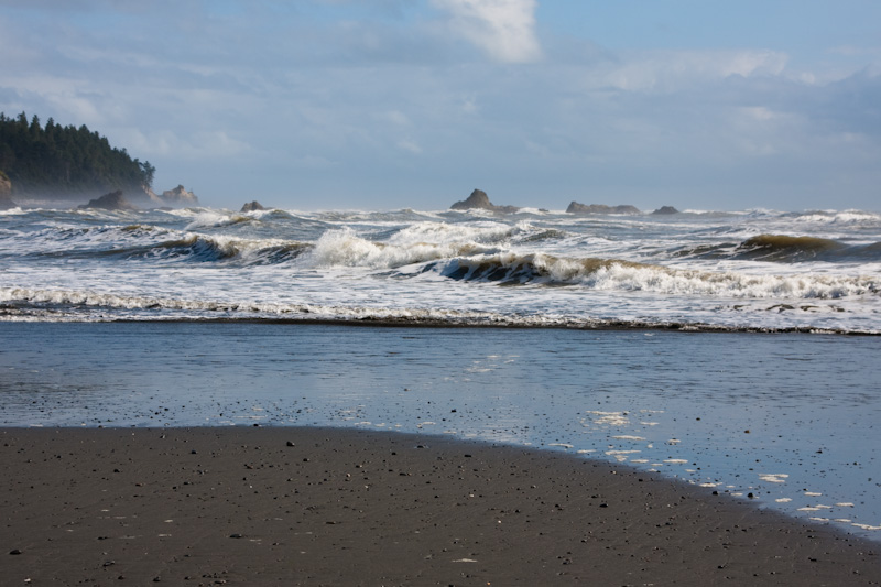 Waves And Seastacks